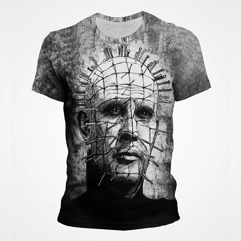 Horror Movie Hellraiser 3d Print T-shirt Men Women Fashion T-shirt Unisex Tops Tees Boy Tshirt Summer Tops Mens Clothes Street