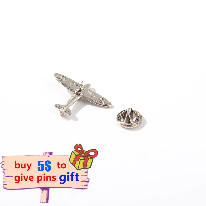 Two Aircraft Alloy Airplane Pins Children\'s Lovely Aircraft Brooch Clothes Cowboy Bag Holiday Gifts Shoes Bags Badges Customized