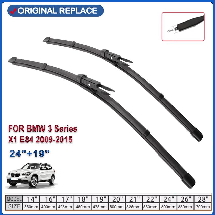 

Front Windshield Windscreen Wiper Blades For BMW 3 Series F30 F31 F34 E90 E91 M3 F80 X1 E84 Front Window Cutter Wiper 24" 19"