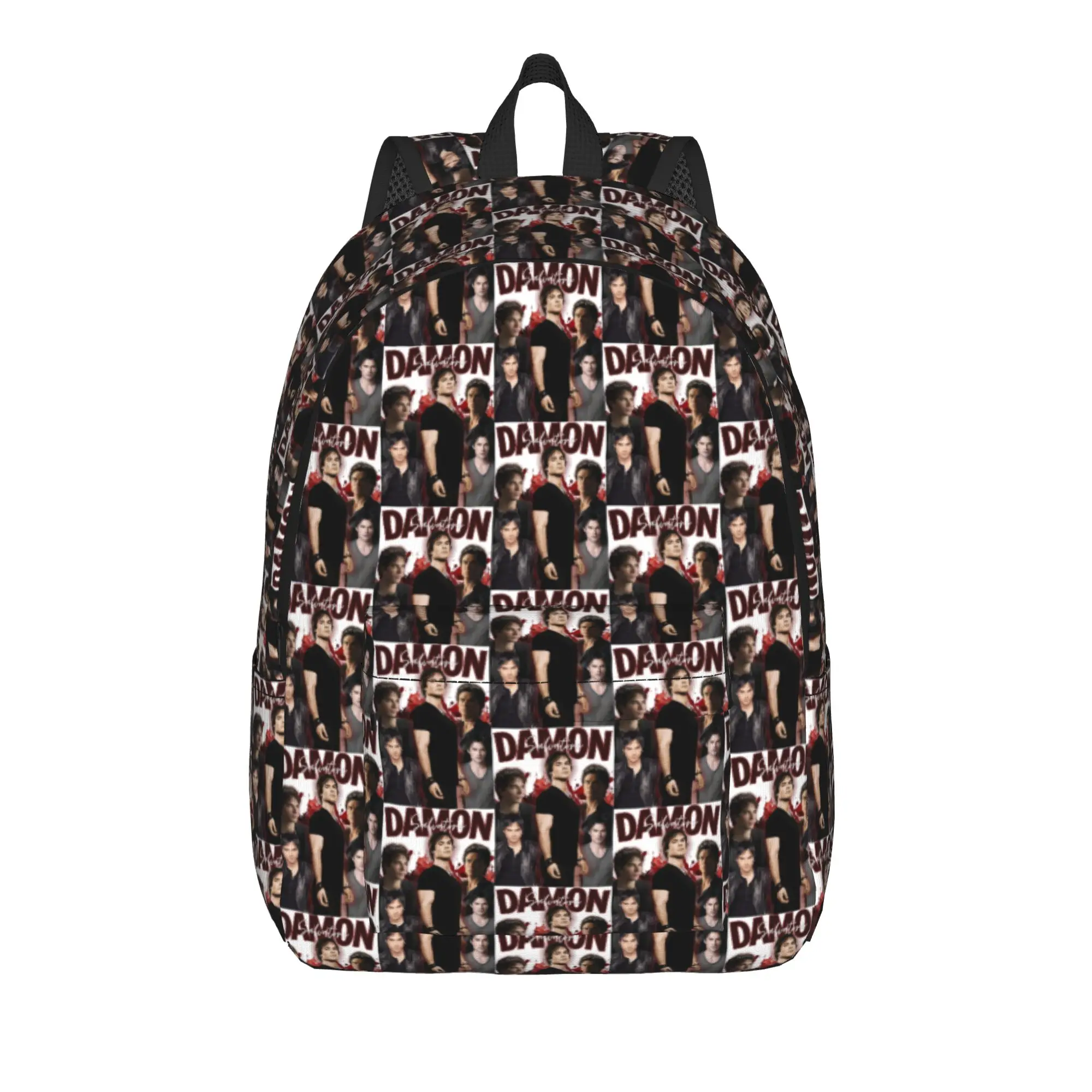 The Vampire Diaries Resuable Movie Backpack Damon Salvatore Backpacks Student Workout Lightweight School Bags Quality Rucksack