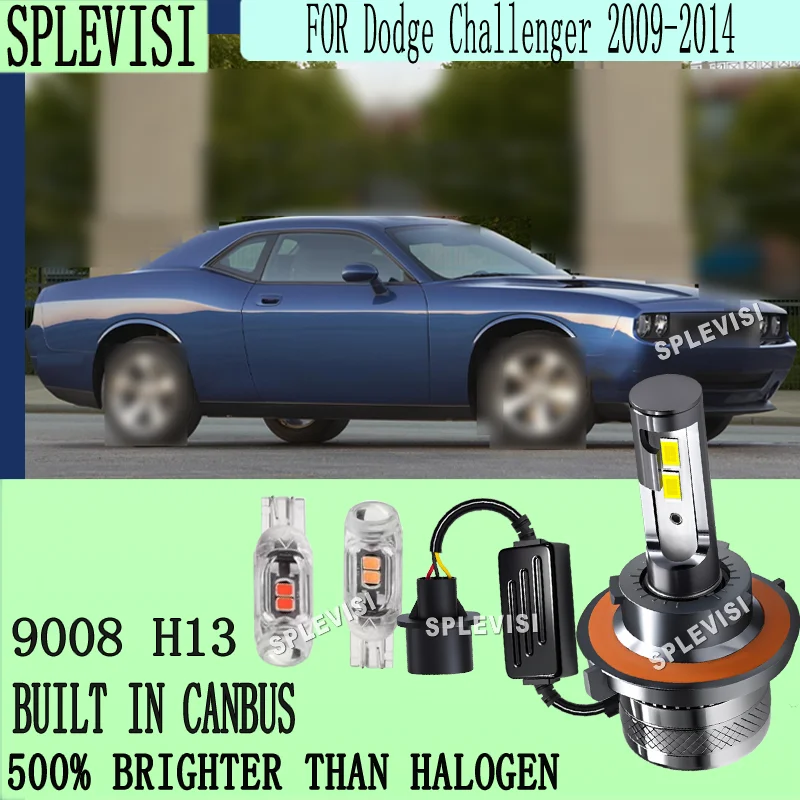 

Built-in CANBUS Wider View in Night Fog Error-Free LED 9008 H13 Headlight For Dodge Challenger 2009 2010 2011 2012 2013 2014