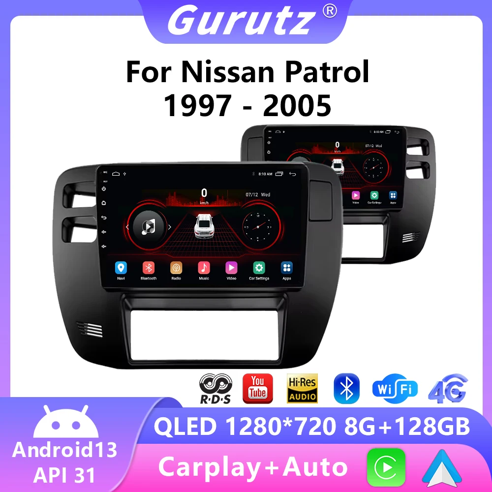 

2Din Android 13 Car Radio Multimedia Video Player For Nissan Patrol 1997-2005 Stereo Navigation GPS 4G Carplay tracker Head Unit