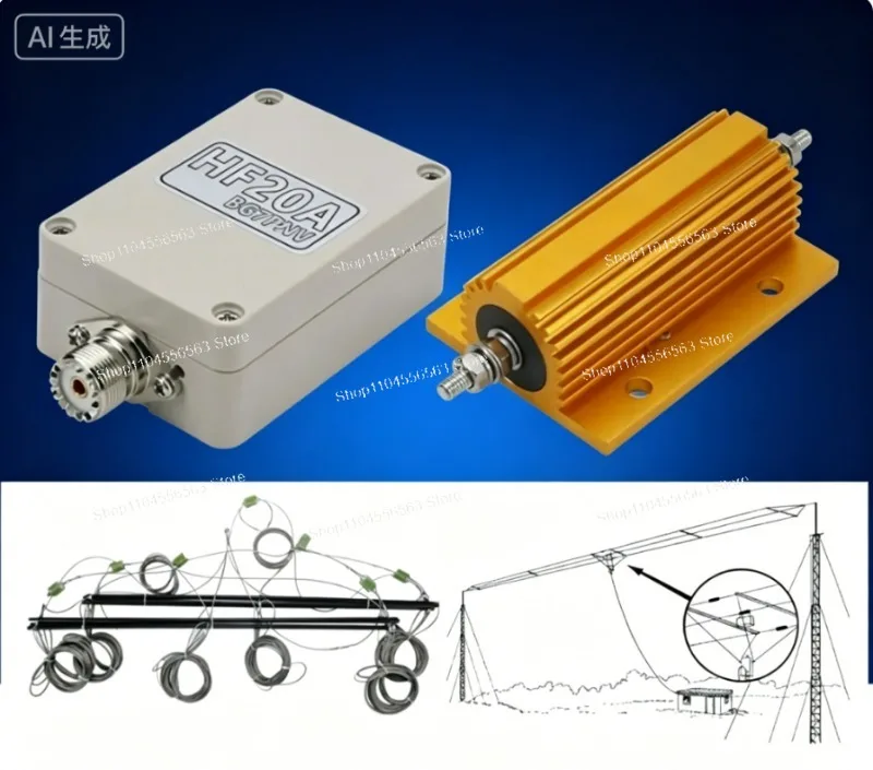 

HF320A Shortwave Full-Band 3-Wire Broadband Antenna – 3.5-30MHz, SSB Single-Sideband HF Antenna