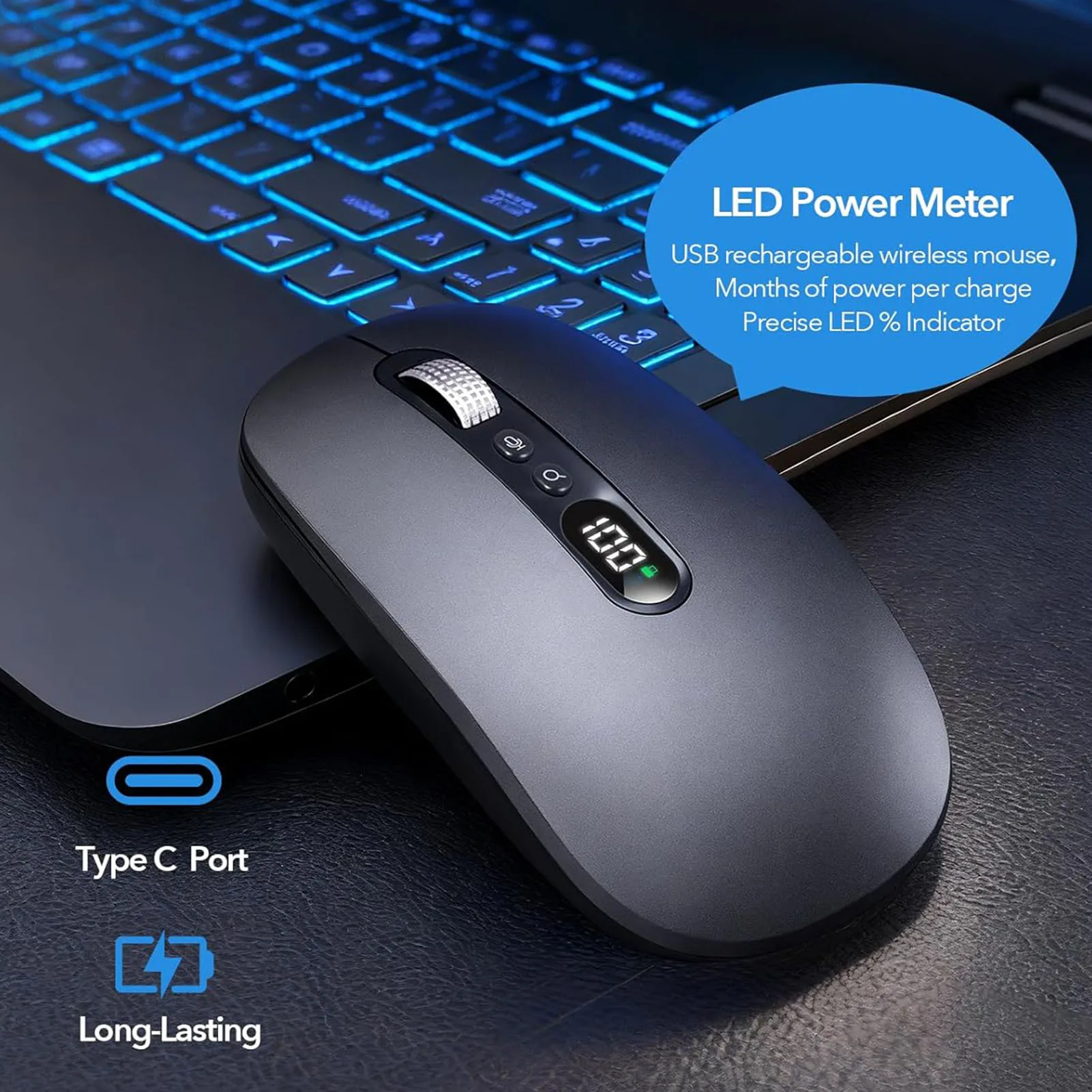 AI Voice Mouse 120 Languages Translation Voice Input Search Screen Capture OCR Translation  2.4G Wireless Mouse for PC Laptop