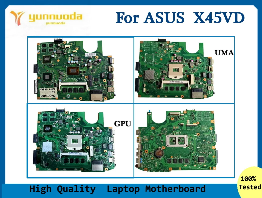 

X45VD для ASUS X45V X45C F45VD F45C X45VD материнская плата для ноутбука с процессором i3-2350M 1G GPU HM76 4G RAM 100% протестировано