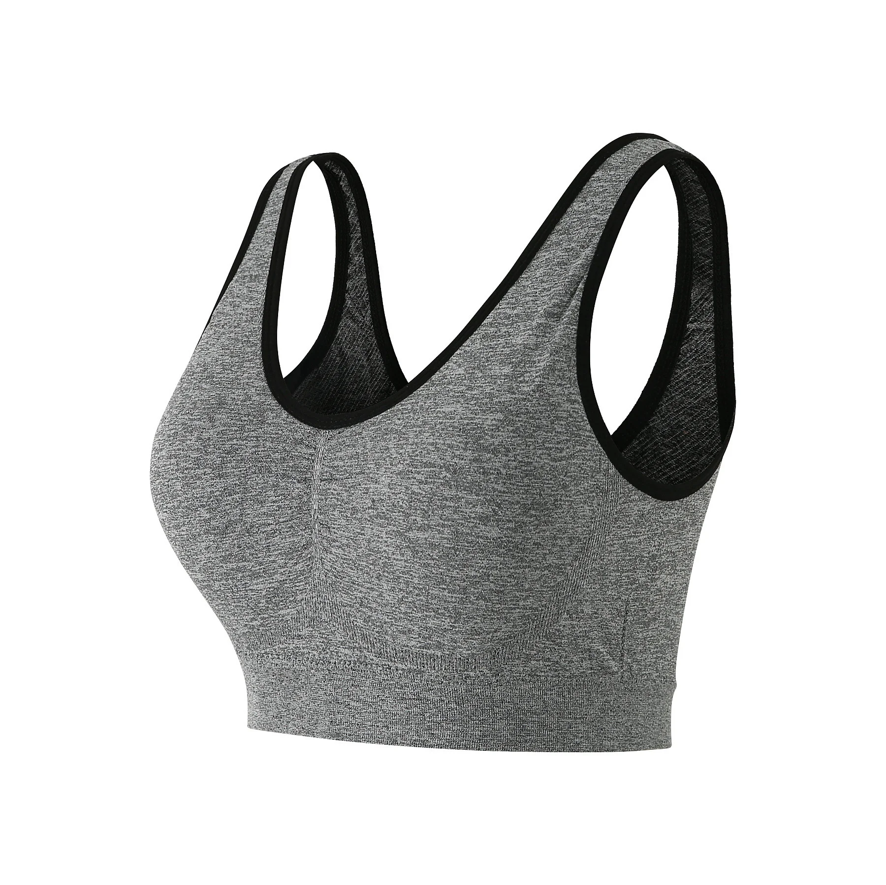 

Women Sexy Tube Top Seamless Sports Tank Top with Wireless Underwear Padded Bra Bralette Vest V-neck Camisole for Crop Top Look