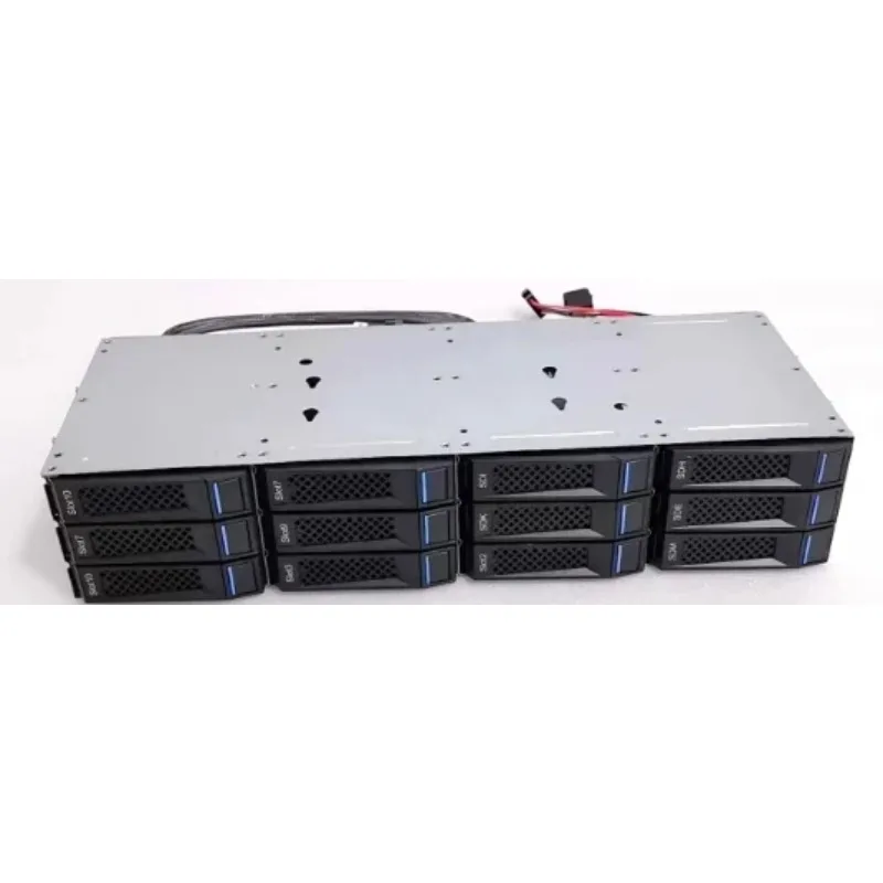12 Bay 3.5 Inch SATA/SAS Hard Drive Cage Backplane Hot-Swap for NAS Server Rack