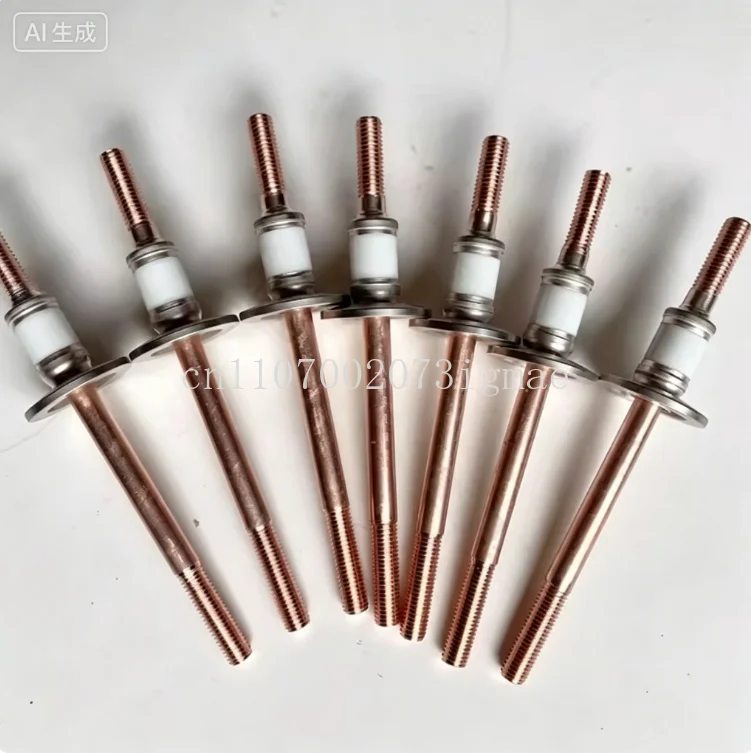 Ultra-high Vacuum KF40 Electrode Brazing High Voltage Insulating Seal Through Ceramic Lead Feedthrough