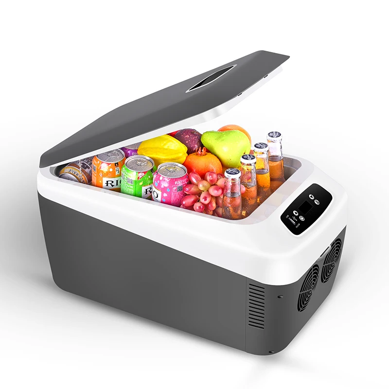 Thermoelectric Cooler and Warmer with Digital Display Portable Big Capacity Cooler Box with Belt 24L