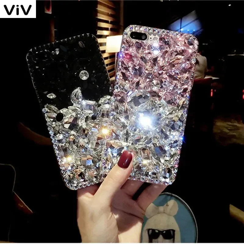 Luxury Diamond Phone Case for Huawei Nova Y70 Y61 Nova 10 9 8i SE 7SE 7i 5T Rhinestone Cover Coque viv