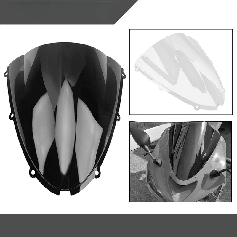 

Suitable for Kawasaki ZX-10R 06-07 ZX-6R 05-08 Windshield Front Windscreen Wind Deflector