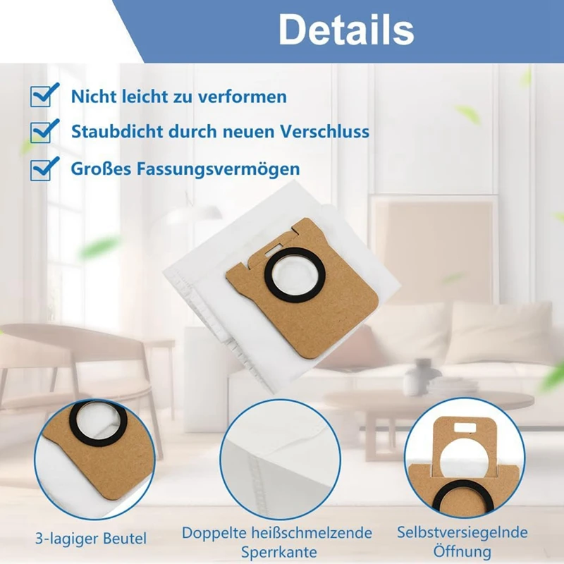 JDZD Для Dreame L10s Ultra / L10 Ultra / Xiaomi X20+ Основная боковая щетка Hepa-фильтры Швабра Ткань Мешки для пыли Робот-пылесос