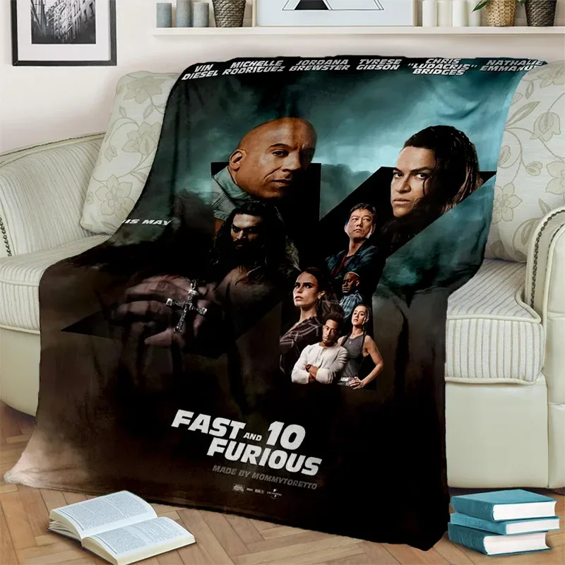 3D Printing HD 10 Fast & Furious X Blanket,Soft Throw Blanket for Home Bedroom Bed Sofa Picnic Travel Office Cover Blanket Kids