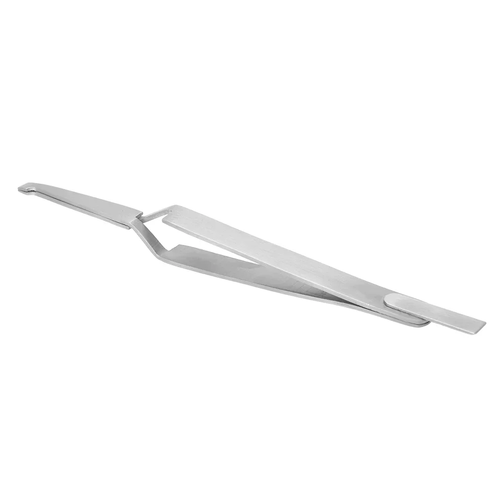 Dental Orthodontic Bracket Tweezers Reverse Action Serrated Stainless Steel Dentistry Instruments Tools for Braces