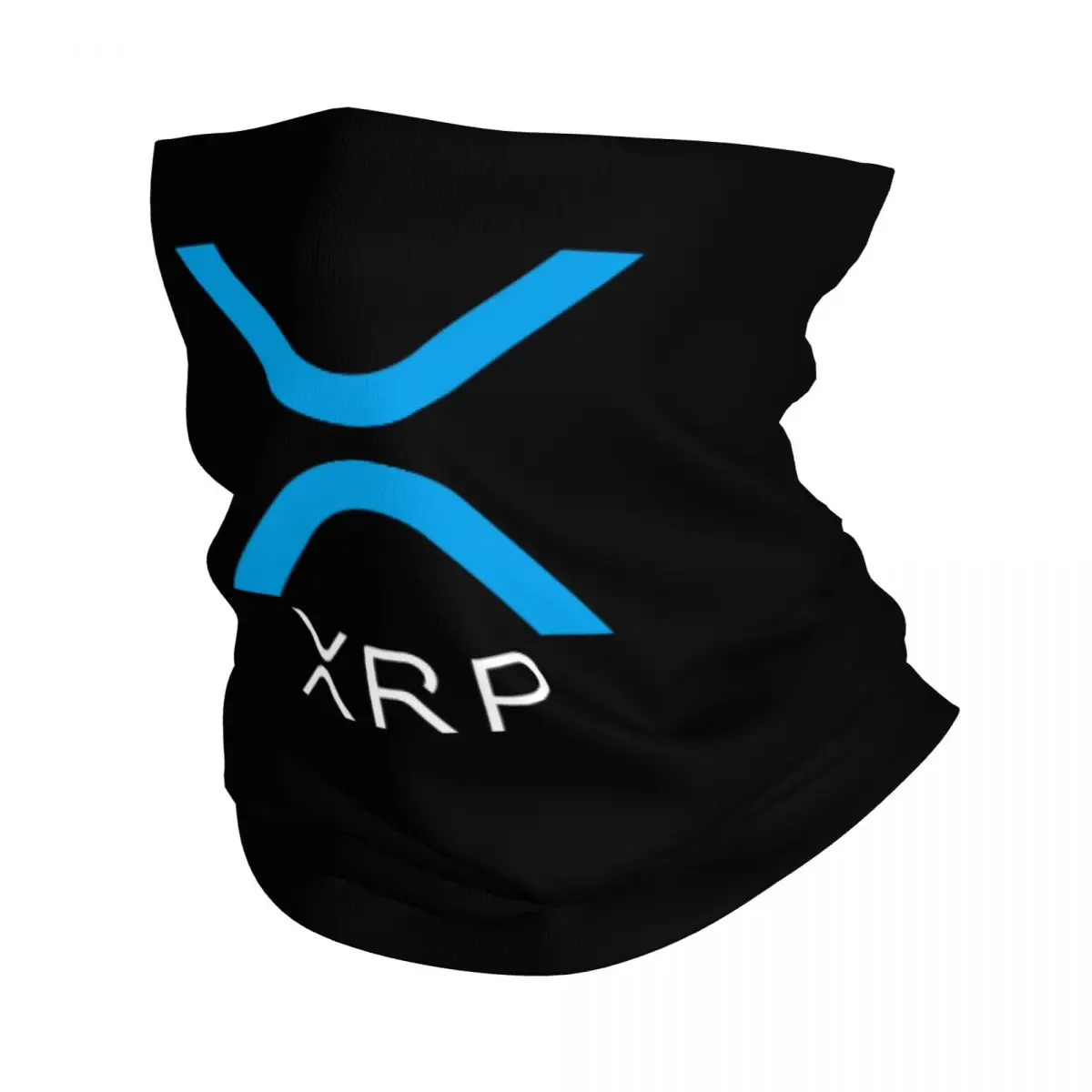 Custom Ripple XRP Neck Gaiter Men Women UV Face Shield Winter Bitcoin Cryptocurrency Bandana Scarf for Hiking