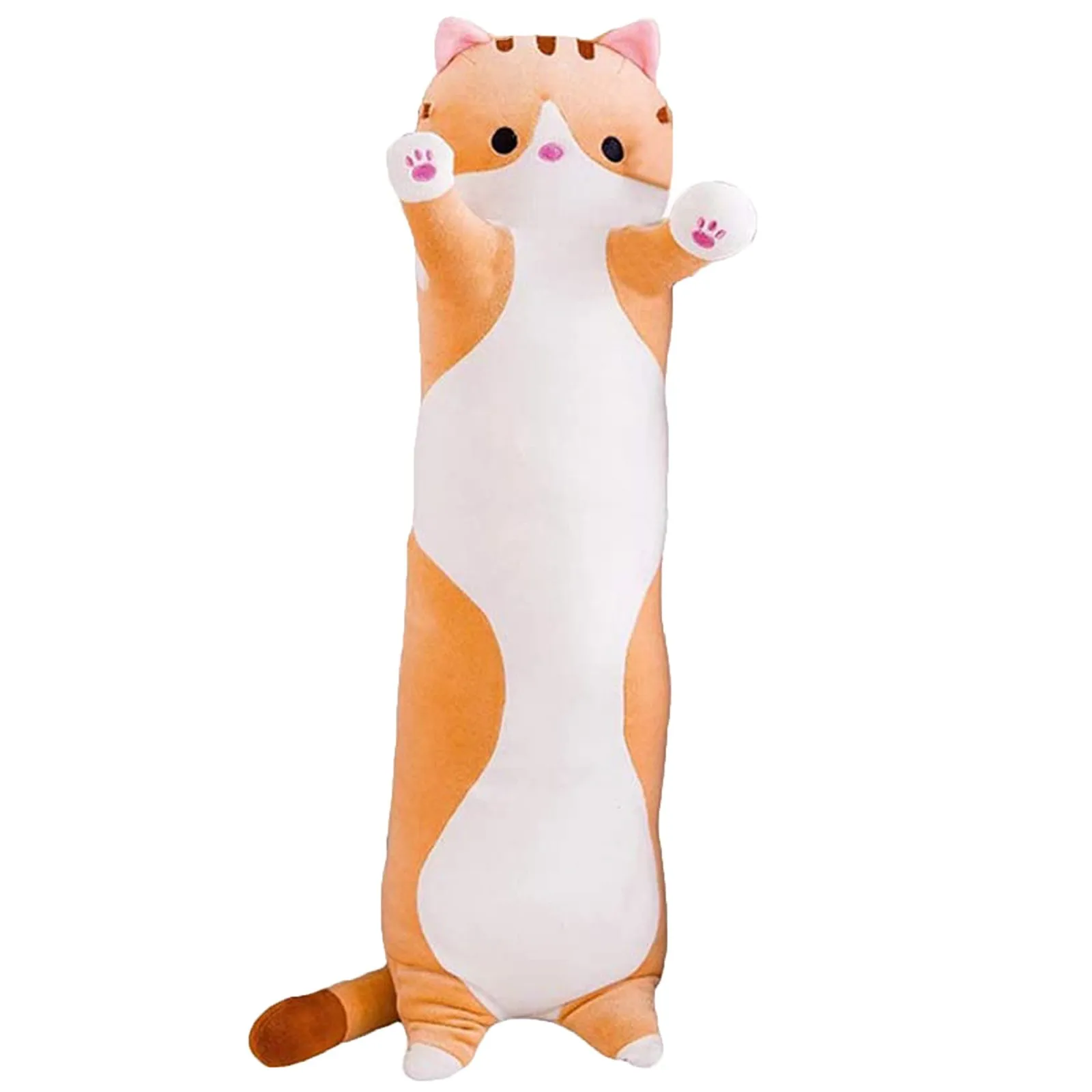 Cute Soft Long Cat Pillow Stuffed Plush Toys Office Nap Pillow Home Comfort Cushion Decor Gift Doll Child