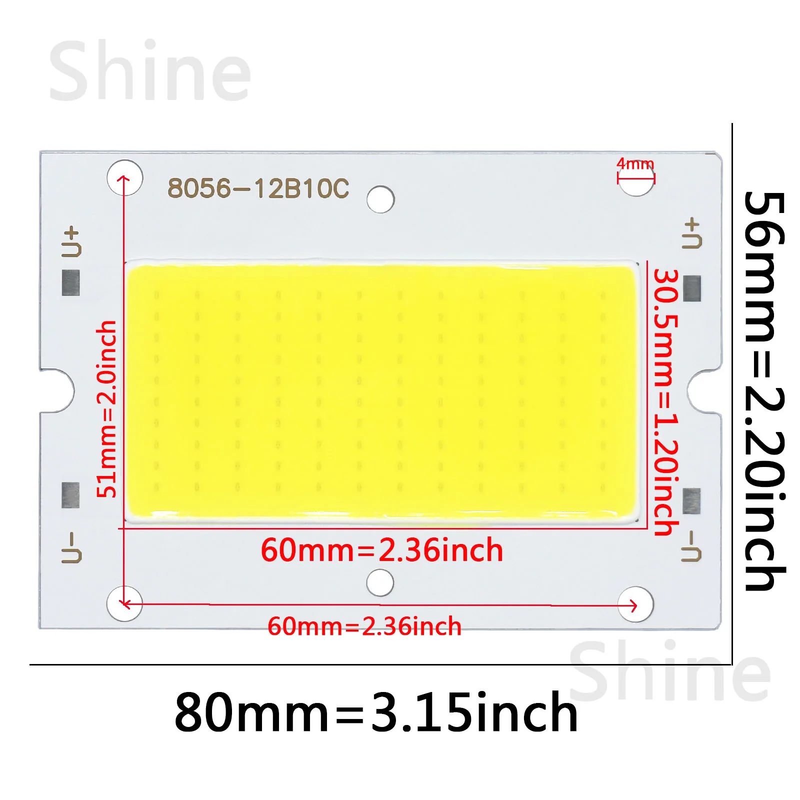 High Power COB LED Stage Light Chip 50W Light Board Diode 8056 DC30-32V for LED Module Disco Spotlight Projector Accessories DIY