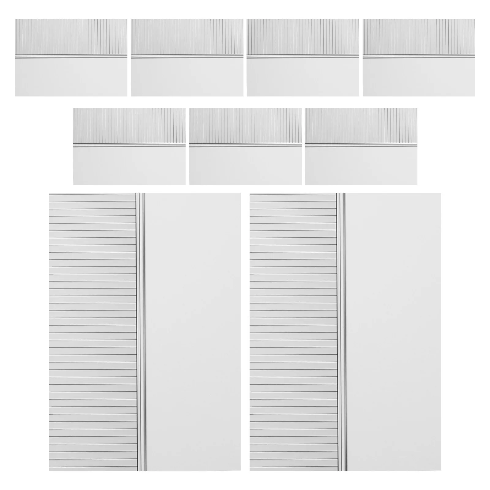 

9Pcs Peel Stick Self Adhesive Dollhouse Wallpaper 1 12 Scale Miniature Wall Panels Retro Modern Mini House Accessories Miniature
