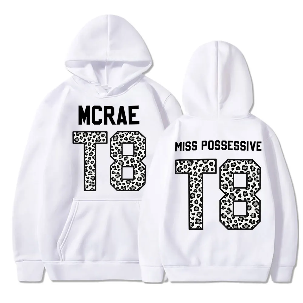 Singer Tate Mcrae T8 Leopard Graphic Hoodie Pop Music Fashion Vintage Sweatshirt Men Women Oversized Fleece Sportwear Fans Gifts
