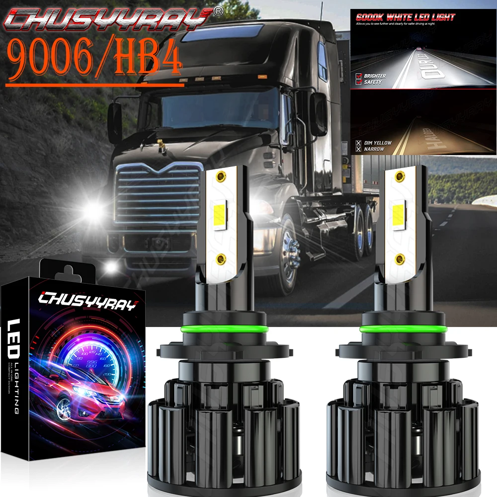 

CHUSYYRAY 9006 48W 12000LM Led Headlight Lamp For Car CSP Chip 9006 HB4 9145 Minisize Easy To Install Super High Bright Bulbs