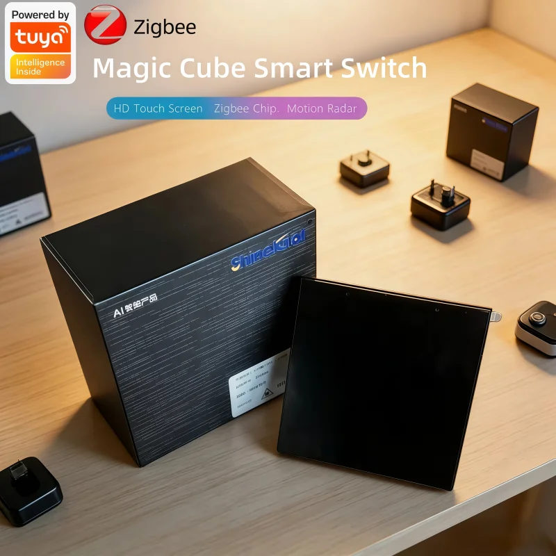 

Tuya Smart Home Zigbee Full Screen Smart Touch Switch Scene/Dimming/Curtain Intelligent Group Control Screen Display Switch