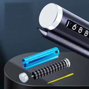 Thẻ thẻ tạm thời kim loại toàn cầu xoay số điện thoại Tấm nhôm Nhãn dự án Phong cách diễu hành trong phong cách phụ kiện ô tô 10 Bán nhãn dán kim loại chính - №6