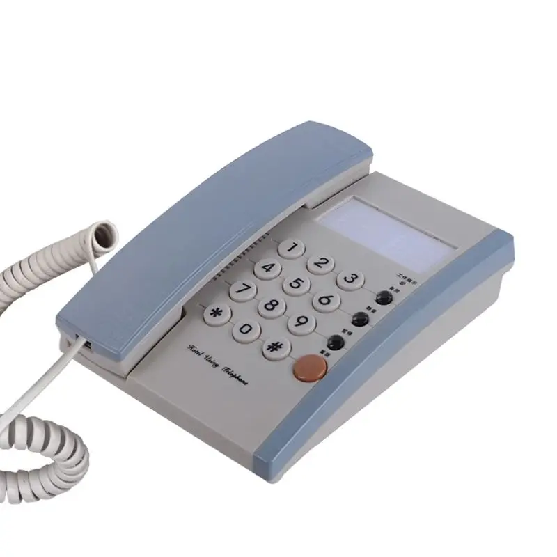 Home Office Corded Phone Telephone Desktop Wall Mountable Landline Phone with LCD Display, Redial, Call Indicator Light