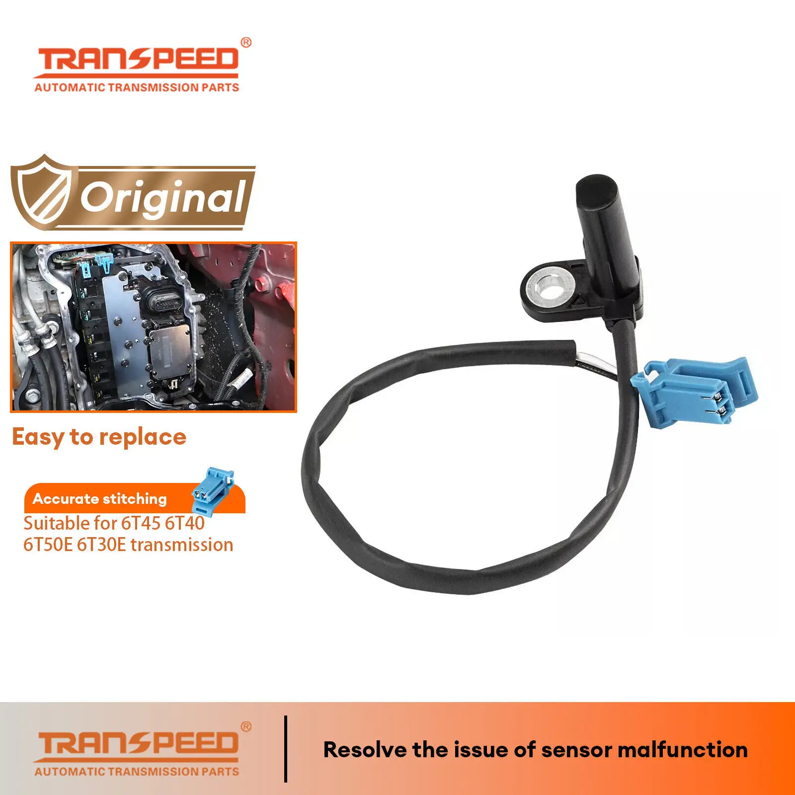 TRANSPEED Original 6T40 6T45 6T30 6T50 Transmission Output Speed Sensor 24276628 24259852 For BUICK REGAL CHEVROLET CRUZE GMC