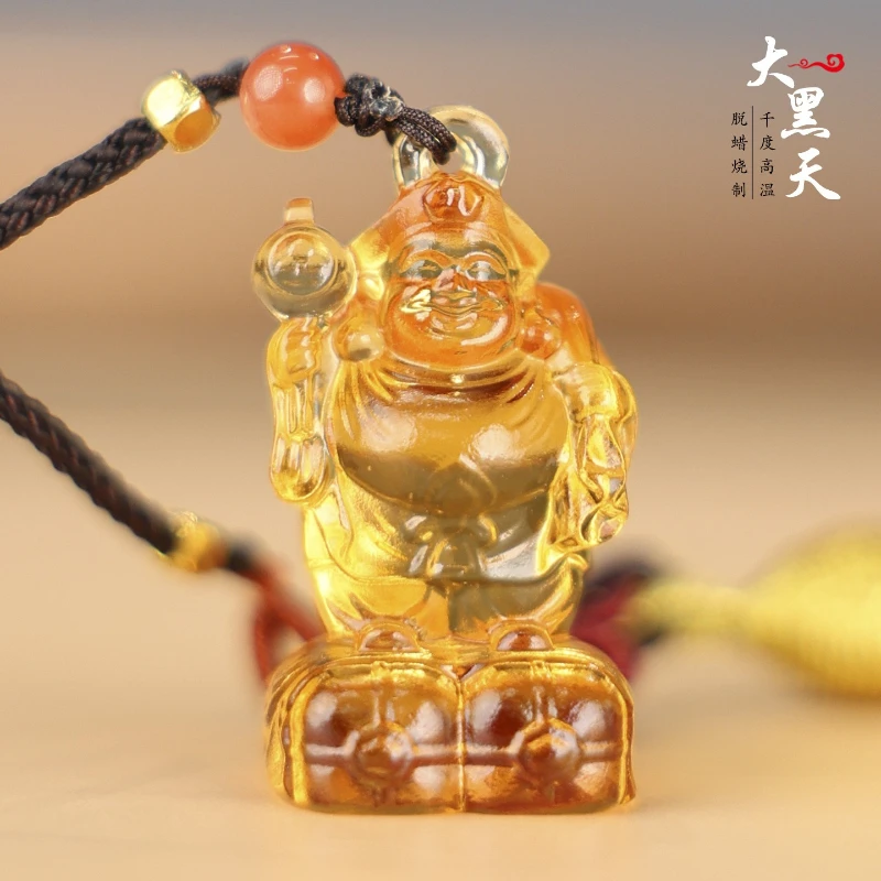 

LH glazed pendant mini Buddha pendant car hanging bag hanging desktop decoration