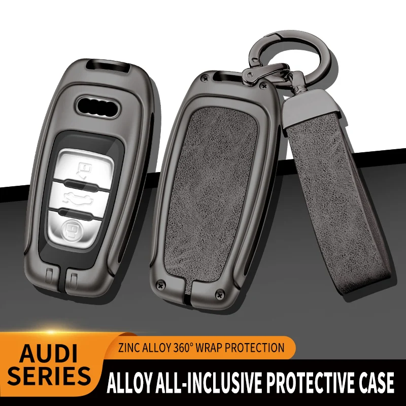 

Car Emblem Zinc Alloy Key Bag Case Cover be suitable for Audi A1 A3 A4 A5 A6 A7 A8 Quattro Q3 Q5 Q7 S4 S5 S6 S7 S8 R8 TT