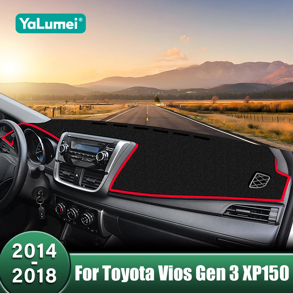 

Car Dashboard Instrument Panel Cover Avoid Light Pads Non-Slip Carpets For Toyota Vios Gen 3 XP150 2014 2015 2016 2017 2018 2019