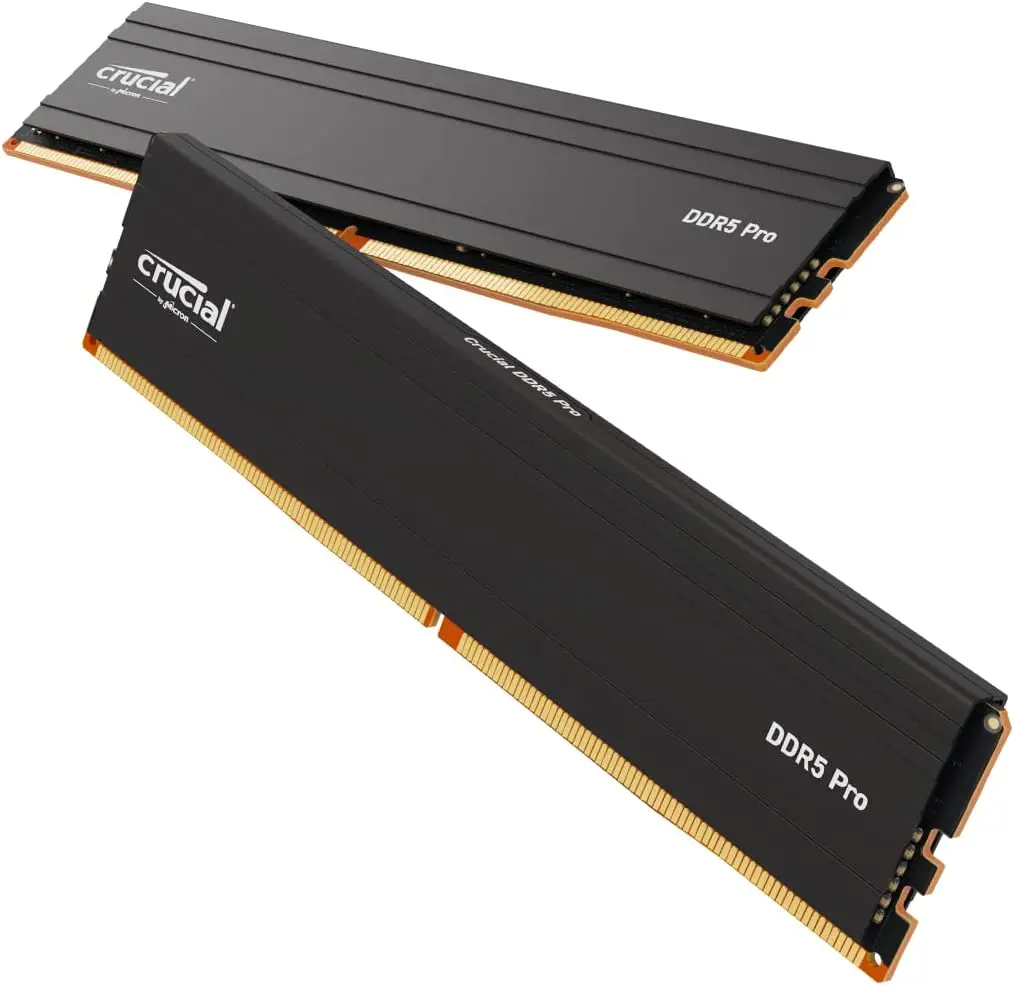 Crucial Pro RAM 32GB Kit (2x16GB) DDR5 5600MT/s (or 5200MT/s or 4800MT/s) Desktop Memory