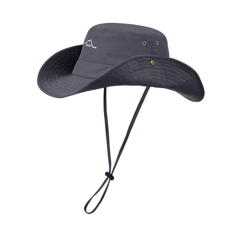 9260 Neuer Wasserdichter Schnelltrocknender Fischerhut, Sommerhut mit großem Überhangschutz für Männer und Frauen, Outdoor-Bergsteigerhut – Detail 11