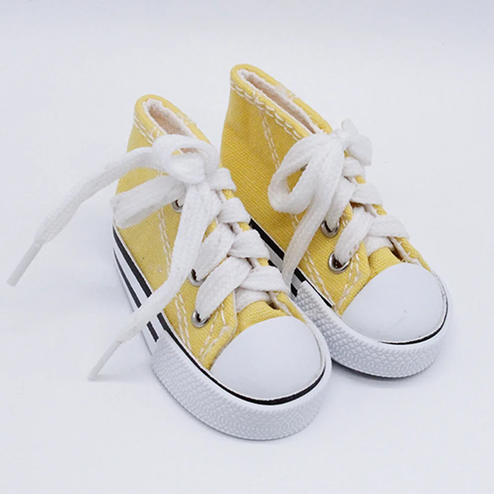 7.5cm Canvas Shoes for 1/3 BJD Dolls Fashion Mini Casual Shoes DIY Handmade 60cm Doll Accessories 1 Pair