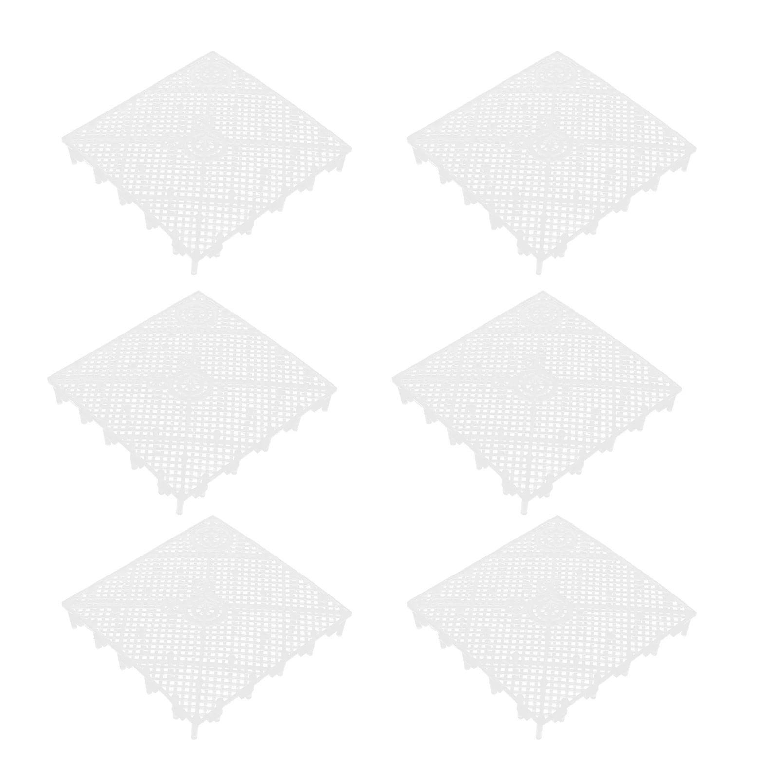 

6 Pcs Aquarium Filter Plate Bottom Grid Separator Fish Tank Multi-Hole Strong Support Laying White Legs