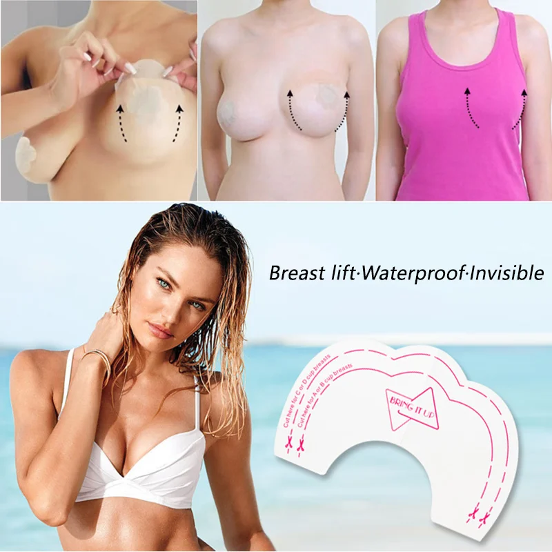 20PCS Invisible Lifting Sticker Nipple Bra Disposable Non-woven Fabric Nipple Stickers/ Sweat-proof Waterproof Breast Lifting Ta