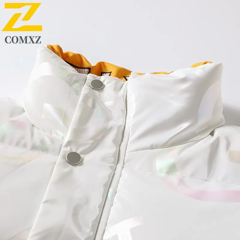 COMXZ 2025 브레드 재킷 경량 방풍 보온 여행 스키 코튼 패딩 재킷 하이 패션 보온 패딩 코트