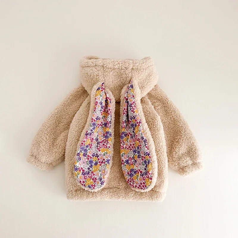 Chaqueta de lana con capucha para niña, abrigo largo para bebé de 1 a 7 años, prendas de vestir de primavera