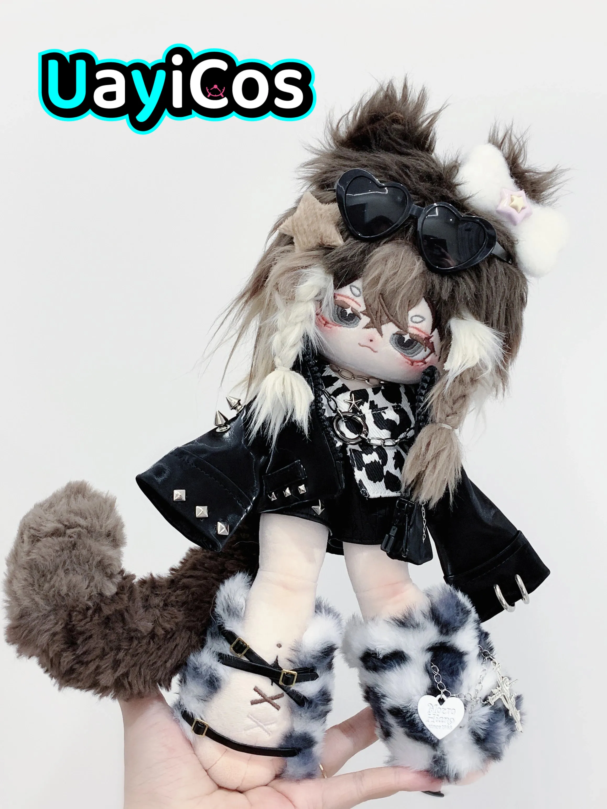 Anime No attributes Monster Hei Chai Stuffed 30cm Plushie Cotton Plush Doll Body With Skeleton Tail  Kawaii Game Toy For Kids Gi