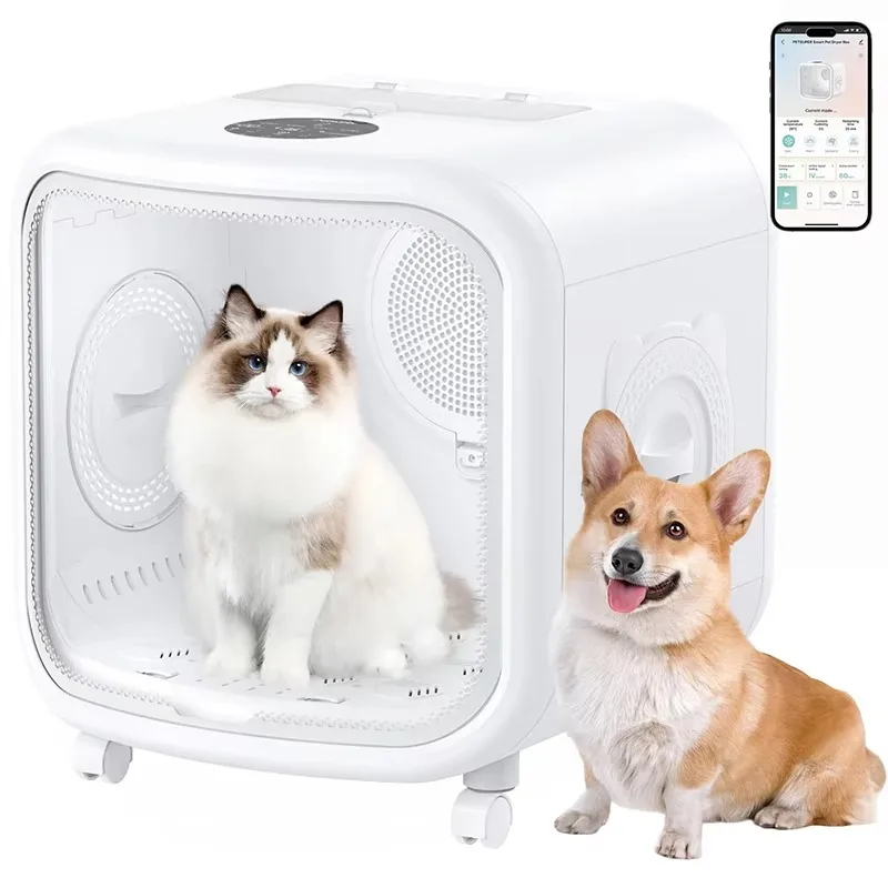 

Factory Pet 360° Efficient Automatic Silent Pet Dryer Box with Intelligent Temperature Control Ideal for Cats and Small Dogs 75L