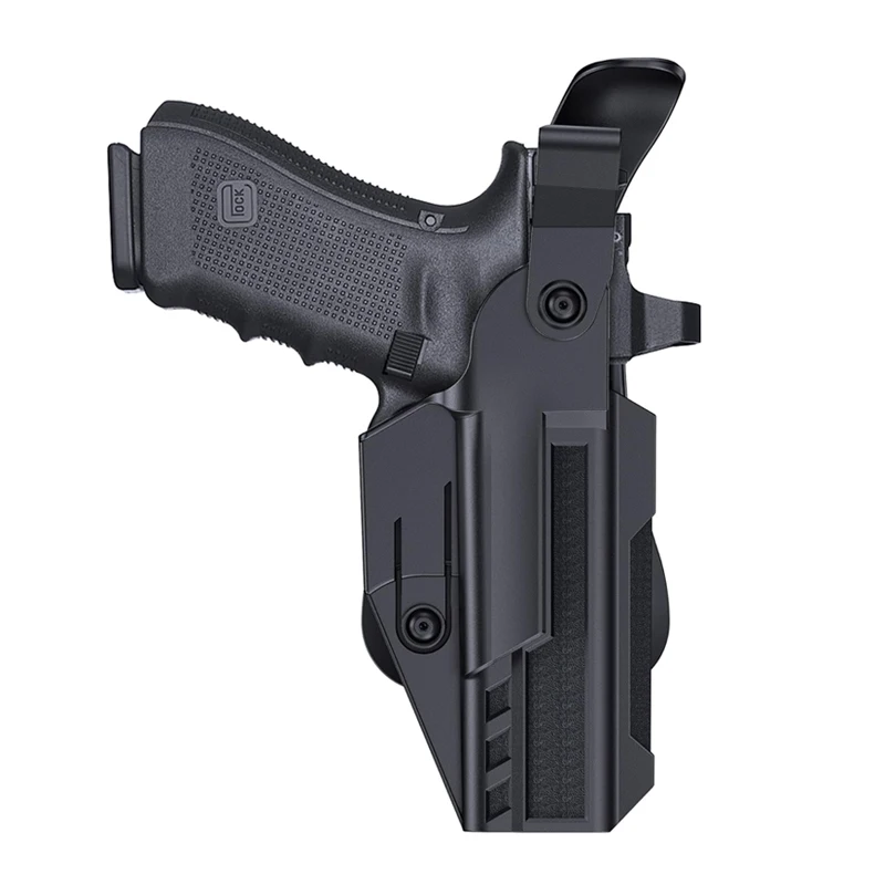 Level 3 Tactical Holster for Glock 19/17/19X Gen 1-5,Glock 23/32/,Glock 45/44 Gen1-4,Rentention OWB Paddle,Thumb Release,Right