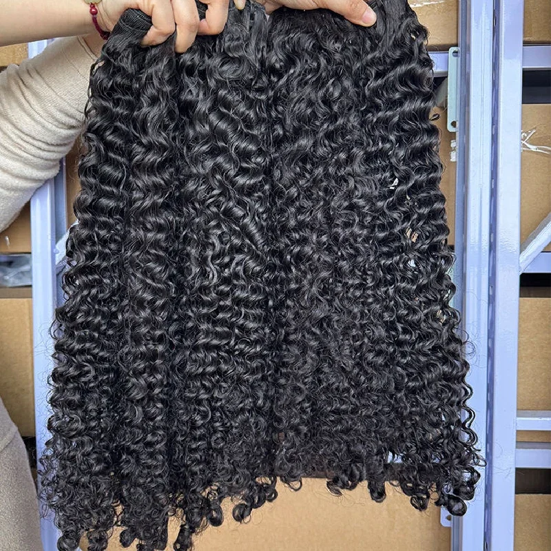 Water Jerry Curly Bundles Original Vietnamese Kinky Curly Hair Bundles Afro Bouncy Curly Weaving Raw 100% Human Hair Extensions view 2