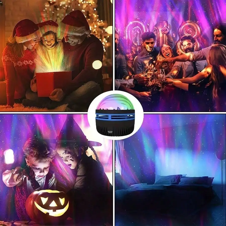 Lighting Effects, for Galaxy Projector For Bedroom, Party, Meditation, Relaxation, Gaming Room, Home Theater, Gift.with Remote Control (Northern Lights Projector, 1 Pack)