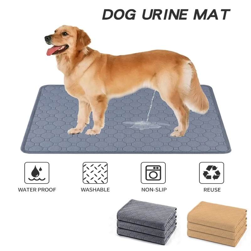 

Pet Cool Urine Mat Car Dog Cat Pee Pad Washable Ice Silk Blanket Waterproof Cushion Small Puppy Diapers Absorbent Sleeping Bed