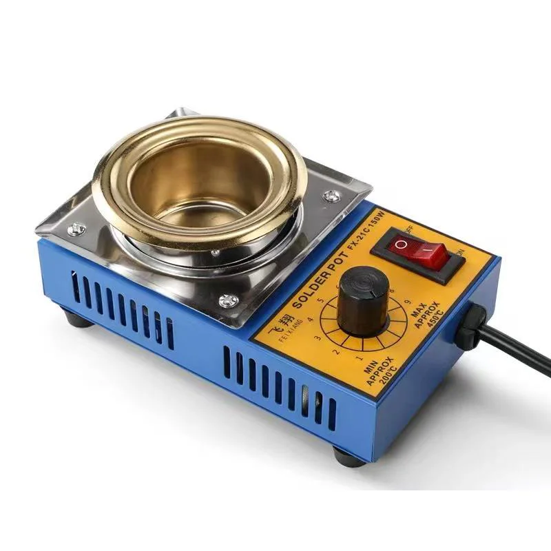 100/150/250/300W Solder Pot Tin Melting Furnace Thermoregulation Soldering Desoldering Bath 200~450 Centigrade 220V