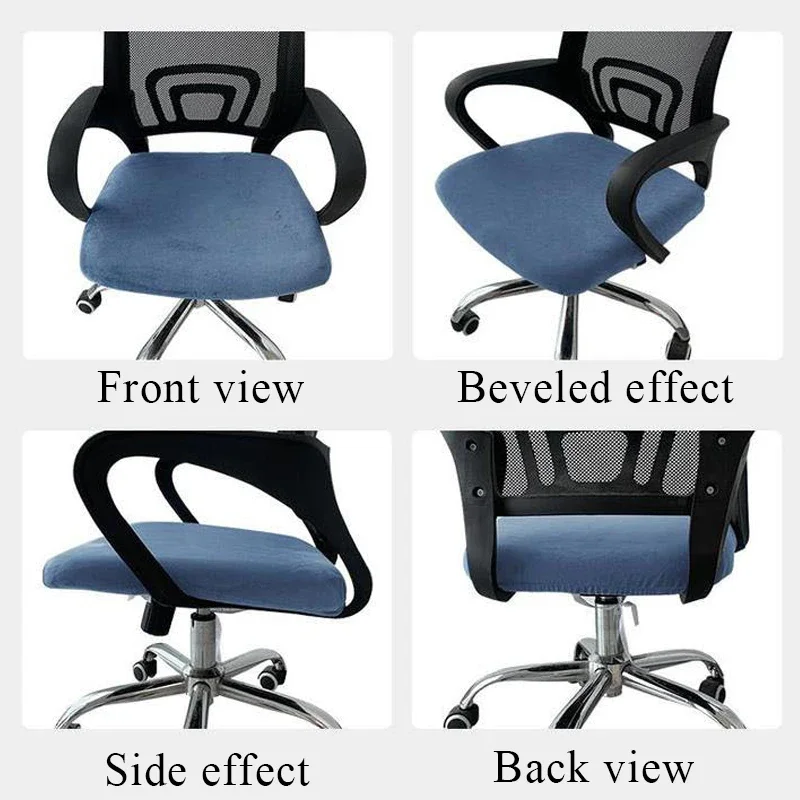 Stretch Velvet Office Chair Cover Elastic Spandex Seat Cover Computer Chair Universal Velvet Cover for Swivel Office Chair