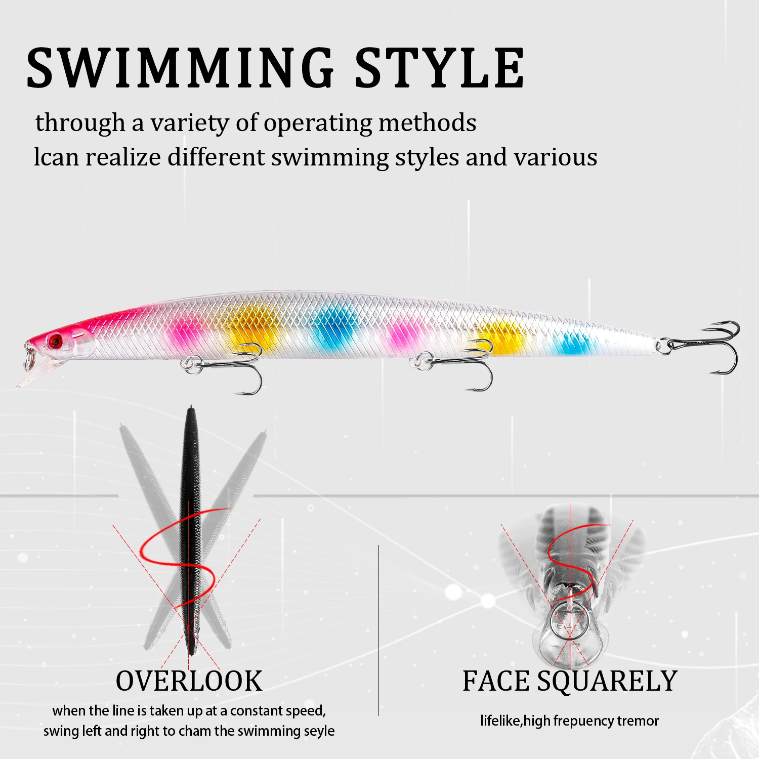 Crankbait flotante Wobbler – Señuelo duro para pesca de depredadores - imagen 4
