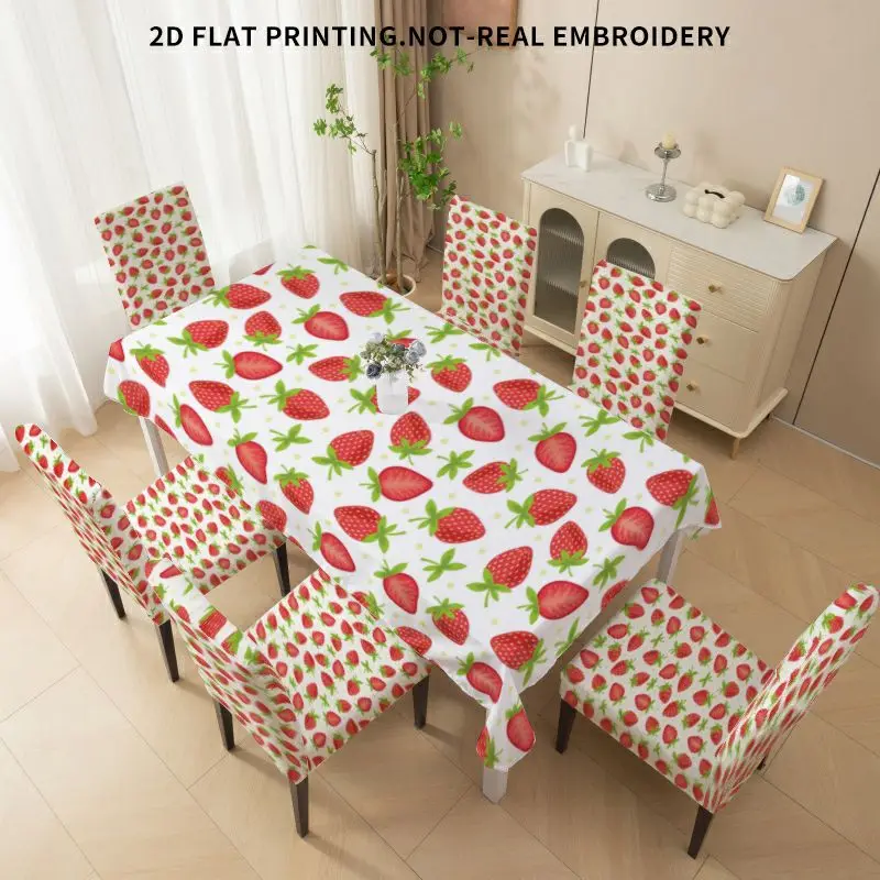 Stretch dining chair cover, flat sunflower strawberry gold pattern, machine washable all-inclusive chair cover bow chair cover