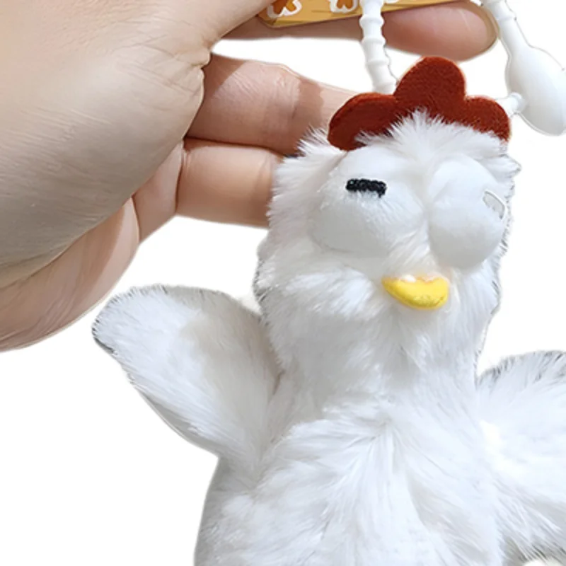 

12 см милый скрипучий плюшевый брелок с курицей, милые животные, плюшевая игрушка, кулон, кукла-кукла, брелок для девочек, женская сумка, аксессуары, подарки