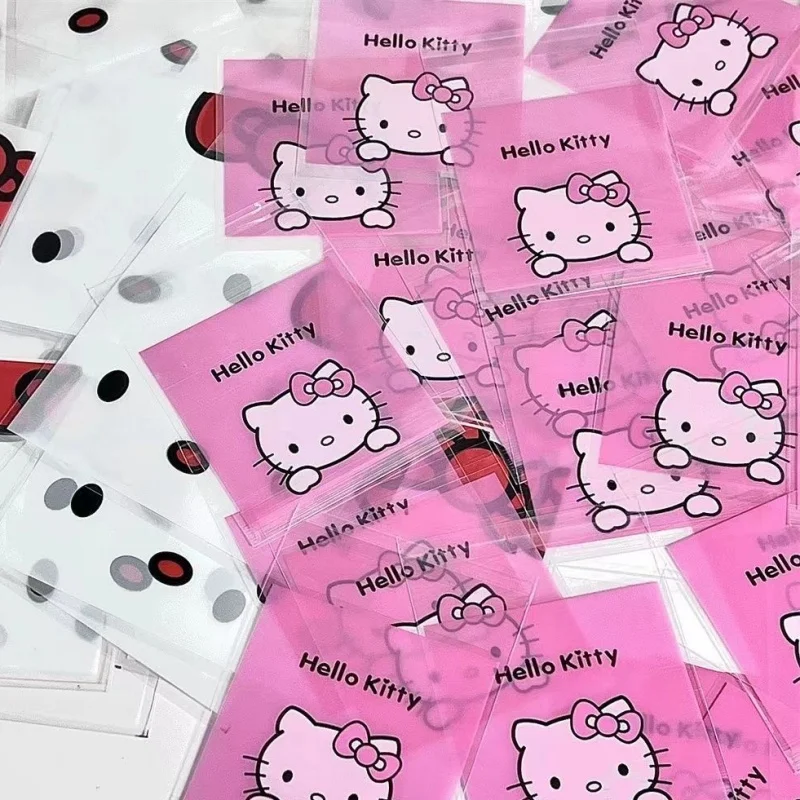 7/10cm Hello Kitty Kawaii Sealed Bag Storage Candy Gift Bag Plastic Snack Packaging Bag My Melody 100pcs Anime Decor Wholesale